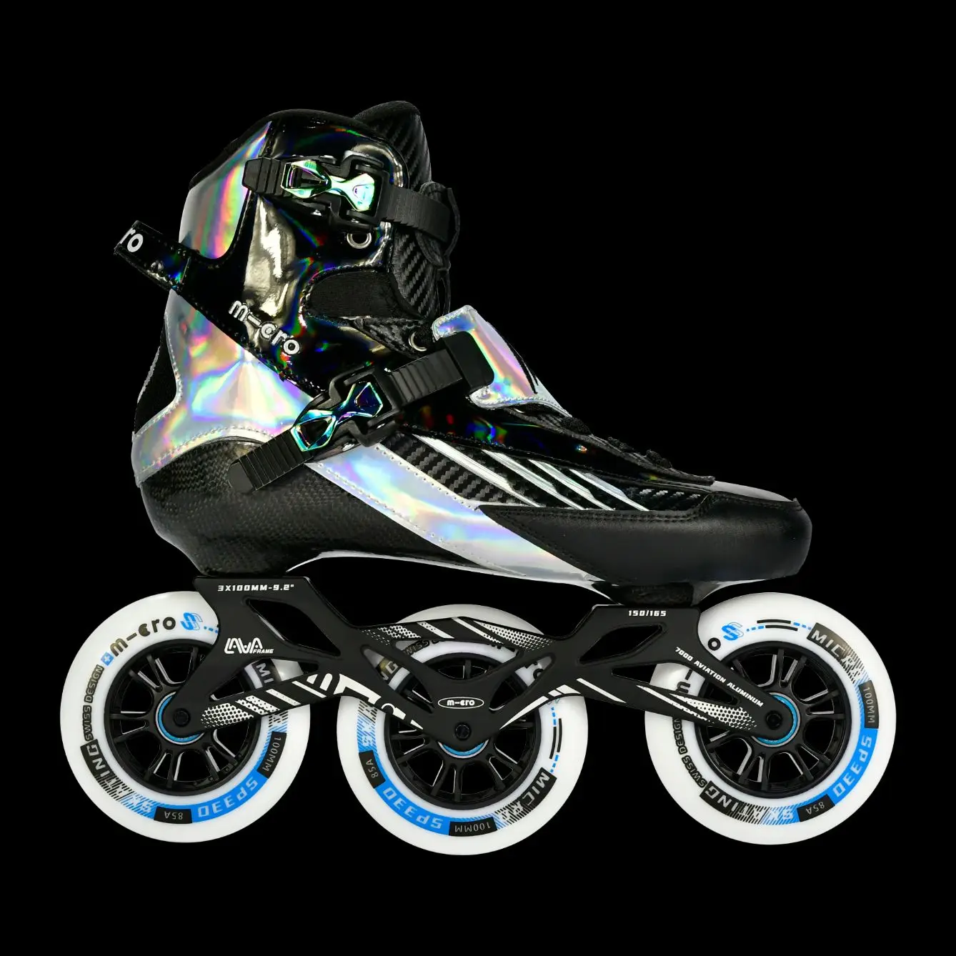 MICRO DELTA ACCELERATION, 90/100mm 85A Bullet 3WD,Slalom PRO9,URBAN Speed Slalom Professional Inline Skates