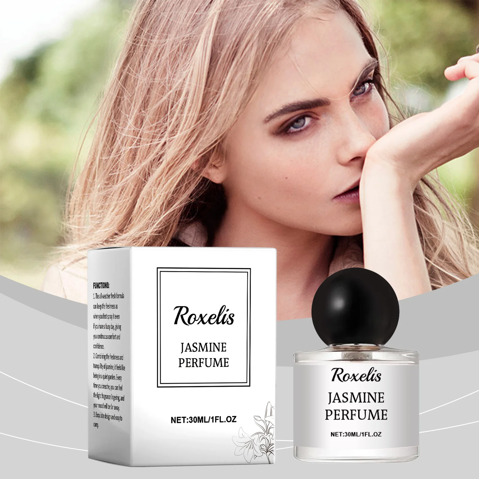 ROXELIS Jasmin Perfume Spray Fragrância Planta Perfume Floral Melhorando Refrescante Quotidiano Namoro Elegância Mulheres Perfumes de Feromônio ﻿