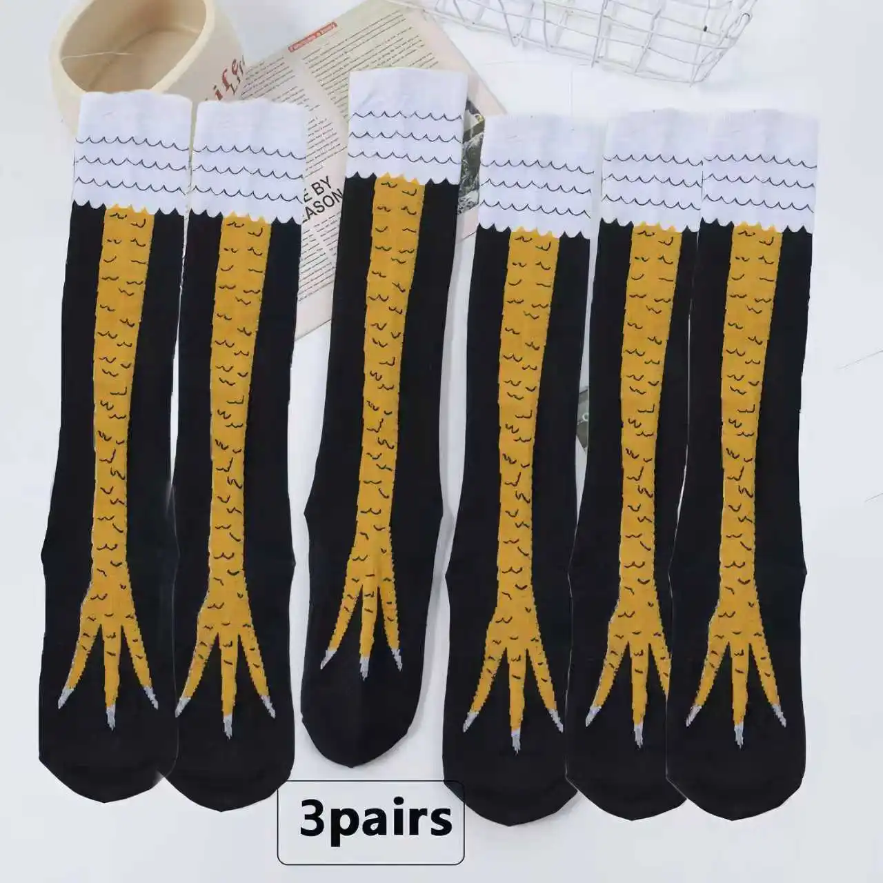 

Knee High Toe Socks, 3 Pair Set | Quirky & Fun Gift for Sock Lovers, Unique Christmas Stocking Stuffer | Hilarious Novelty Socks