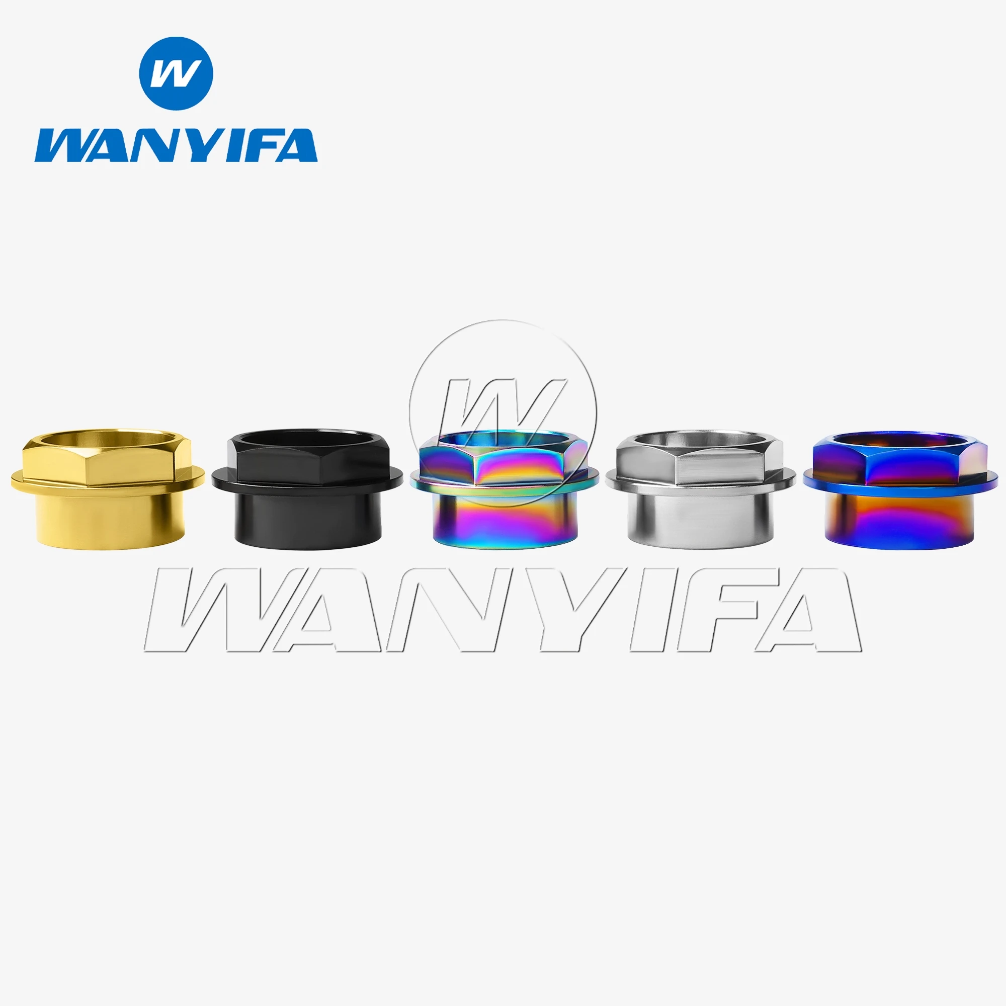 

Wanyifa Titanium nut M25 hexagonal Flange head pitch 1.25mm nut for DUCATI motorcycle front axle Bolt Nut