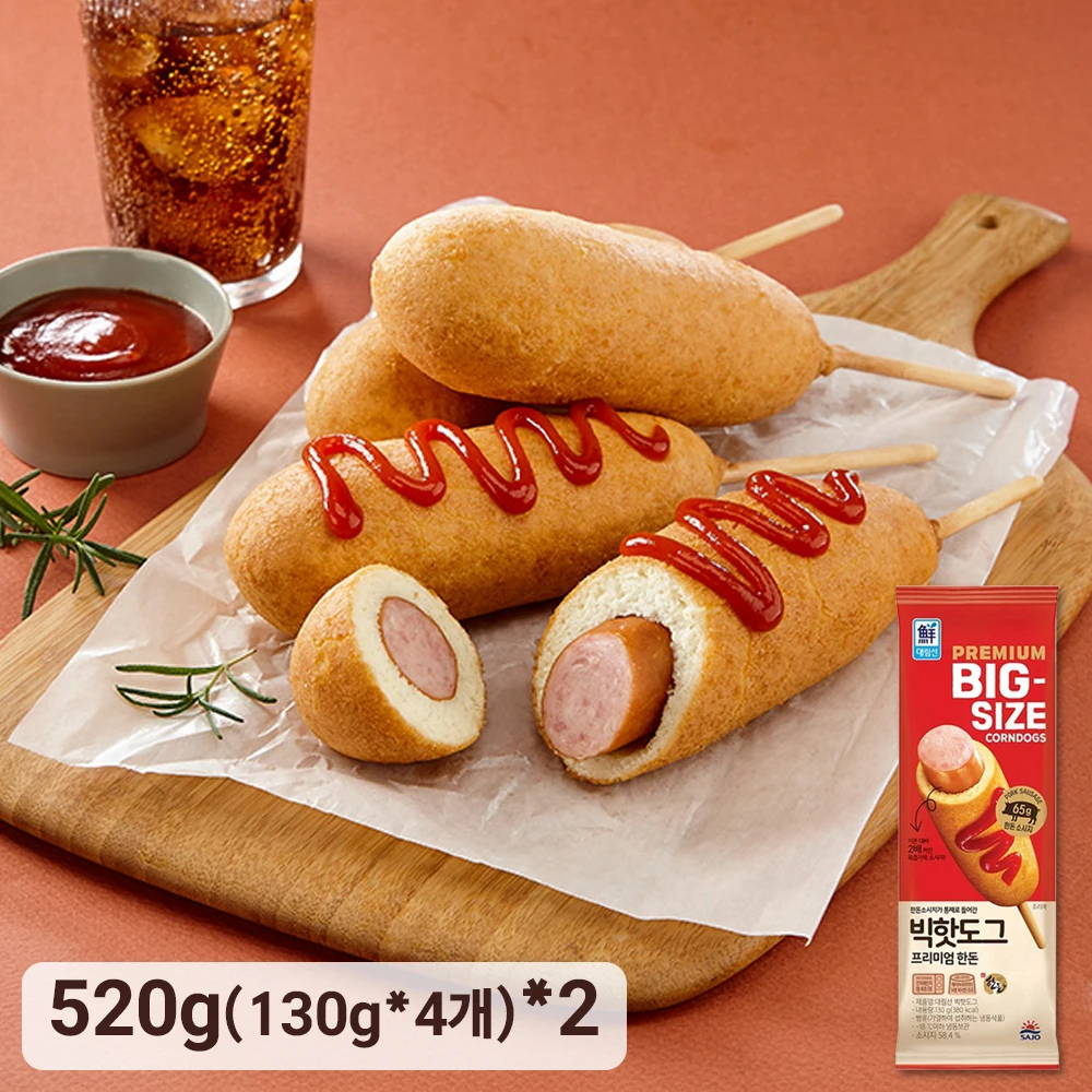 [Sjo Official Shop] National snack big hot dog 130g * 8