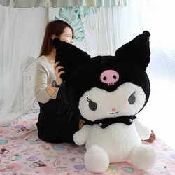 Большой размер Sanrio Kuromi плюшевые игрушки Kawaii мягкие Kuromi плюшевая анимэ Кукла мультфильм Ragdoll Dol домашний декор для девочек и детей Детский подарок