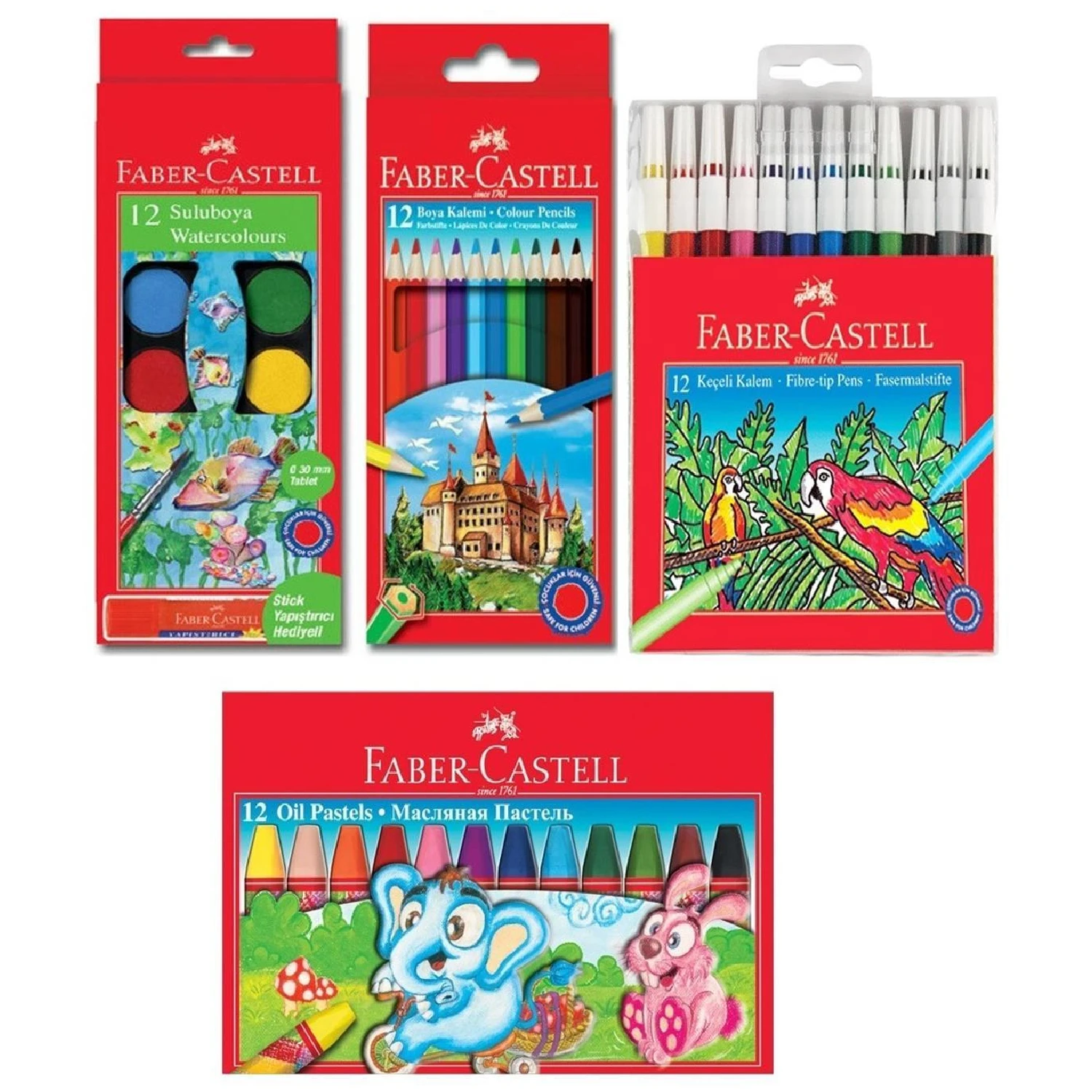 Клячка faber castell (рисования, карандаши, цветные, набор) купить от 193,00 руб. Школьные принадлежности на 1rub.ru