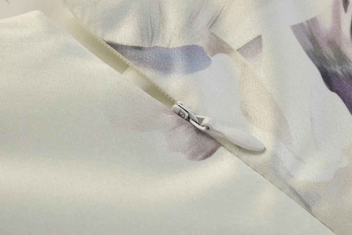 Flower Print Women Sheath Dress Round Neck Sleeveless Casual Summer Dresses