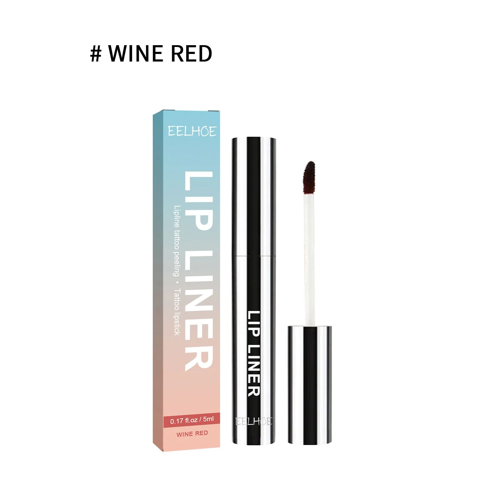 Lipliner-Lippenstift, Tattoo, matte Lippentönung, schafft pralle Lippen, klare Lippenkontur, semipermanenter, wasserfester, natürlicher Peeling-Lipgloss
