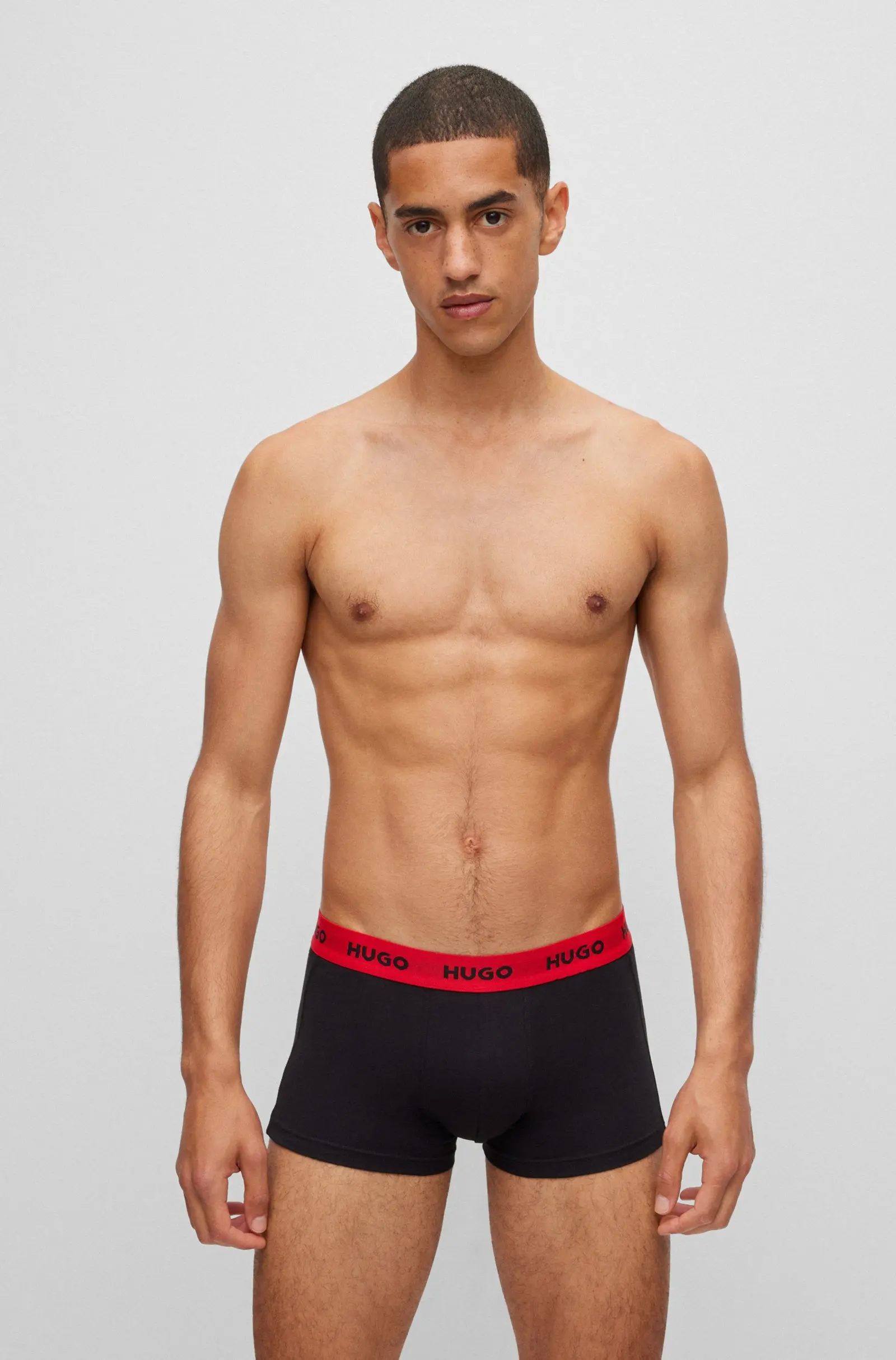 Hugo Boss -3 Pack- Design Cotton Stretch boxer (gray, black and gray fantasy)