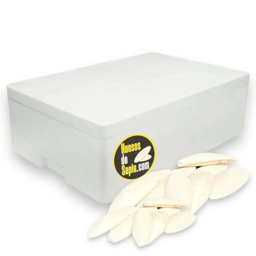 Hueso de sepia a granel Strongcages (Calcio y minerales naturales para sus aves) 875 gr