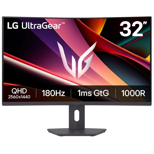 Lg Ultragear Monitor 31.5” Curvo 1000R Va Qhd Freesync 180Hz - Respuesta 1Ms - 16:9 - Hdmi, Displayport - Vesa 100X100mm