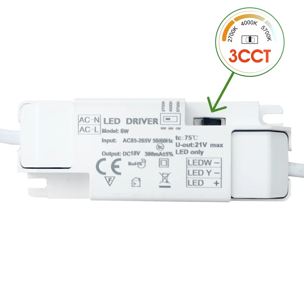 Slim Led Circular Board - Osram Chip - Recessed Downlight, Selectable Light 2700K-4000K-5700K - 3Cct - Cri +85