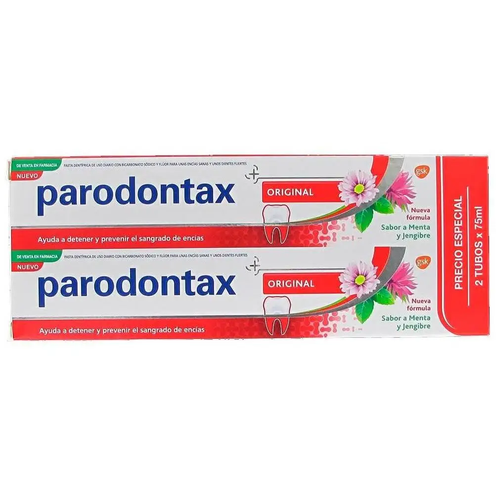 Gsk Parodontax Duplo Herbal Original 75 Ml - Detiene Sangrado Encías