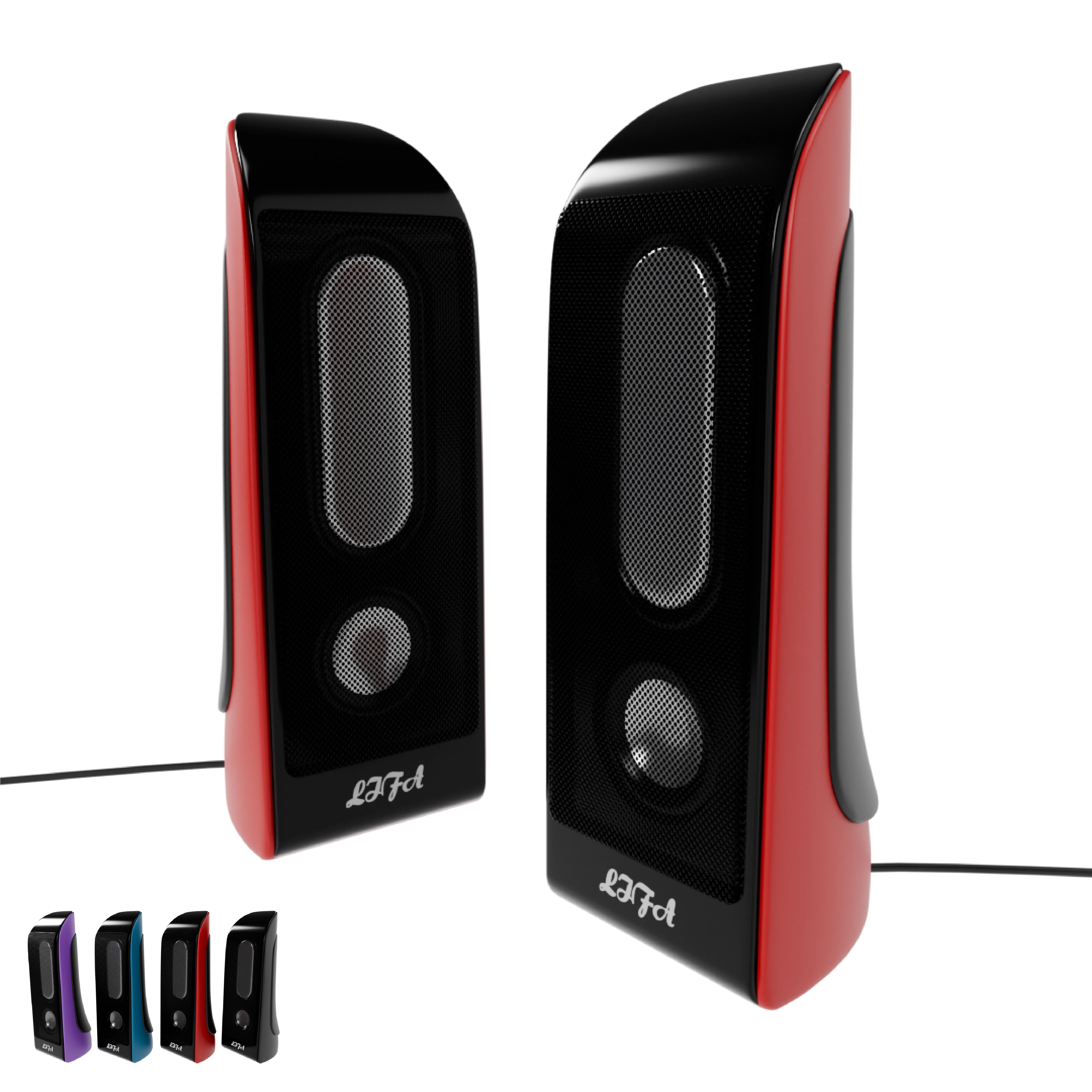 LIFA Altavoces para ordenadores con cable USB universal, altavoecs para PC, reproductores de sonidos L818