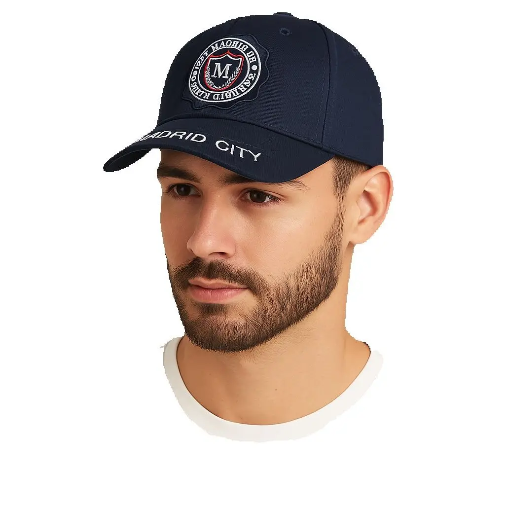 Gorra azul marino con parche bordado Madrid city-La Hormiga Negra