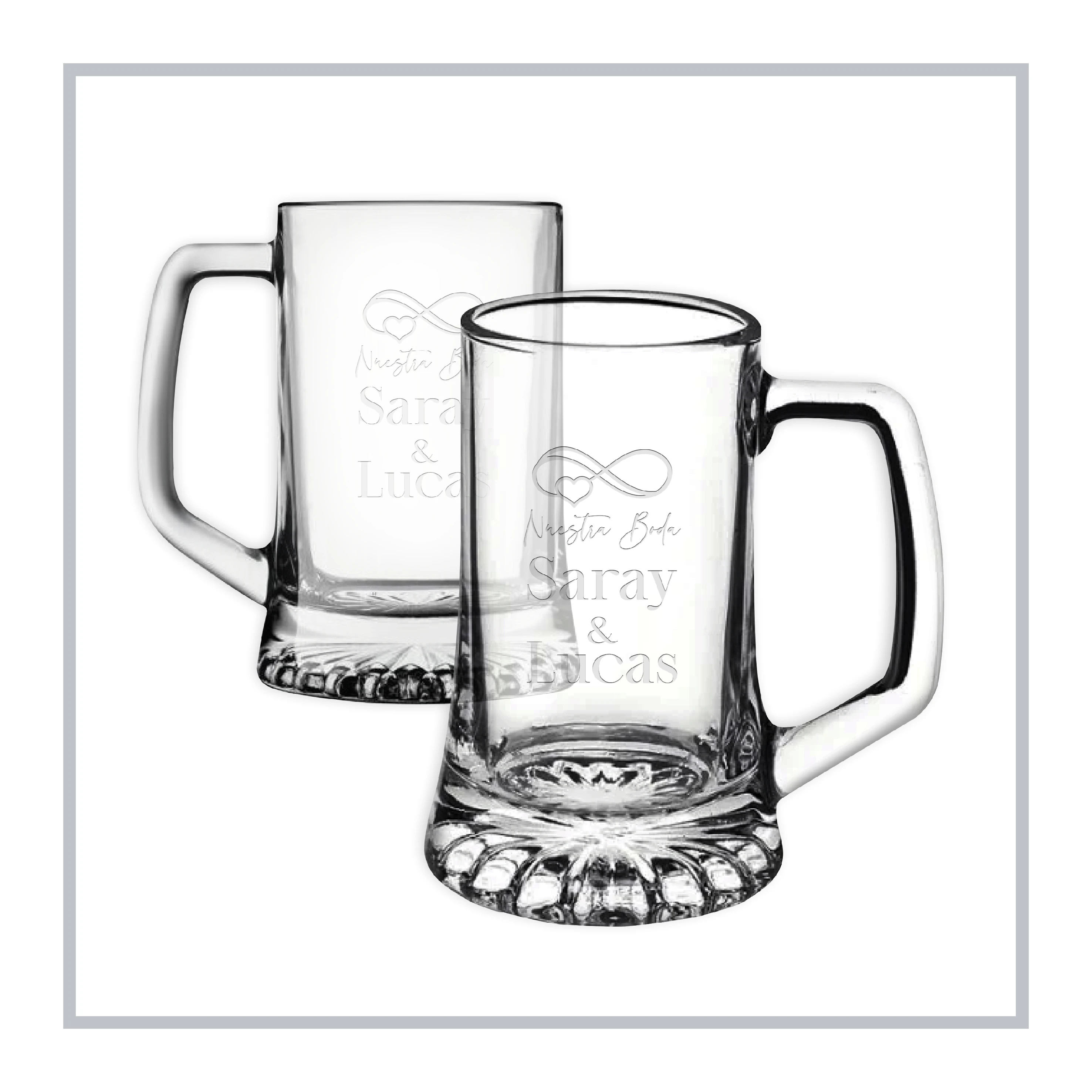 RegaloVip.es - Pack 1 a 12 Jarra Cerveza, jarra personalizada, regalo hombre, regalo único, regalos personalizados, regalos para comuniones, bodas y bautizos, amantes de la cerveza.