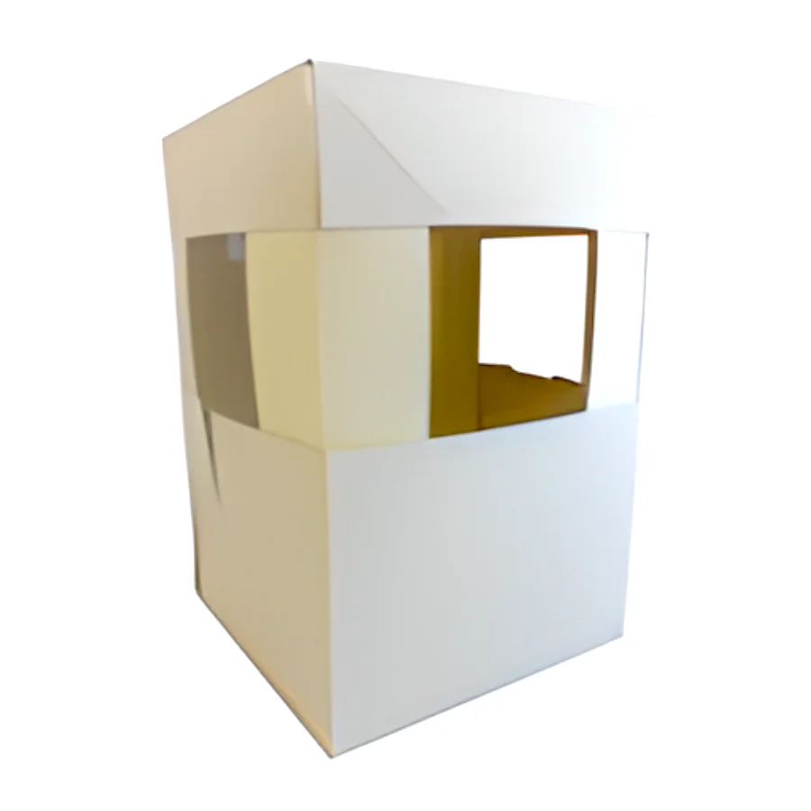 Glotomania white cake box - 30 cm + extensions 30.5 cm - unpacked