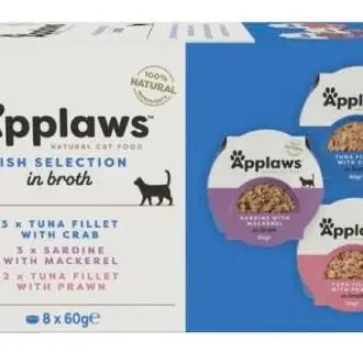 Applaws Cat Tasty Multi Pescado (Gatos , Comida , Comida húmeda) - 8x60 gr