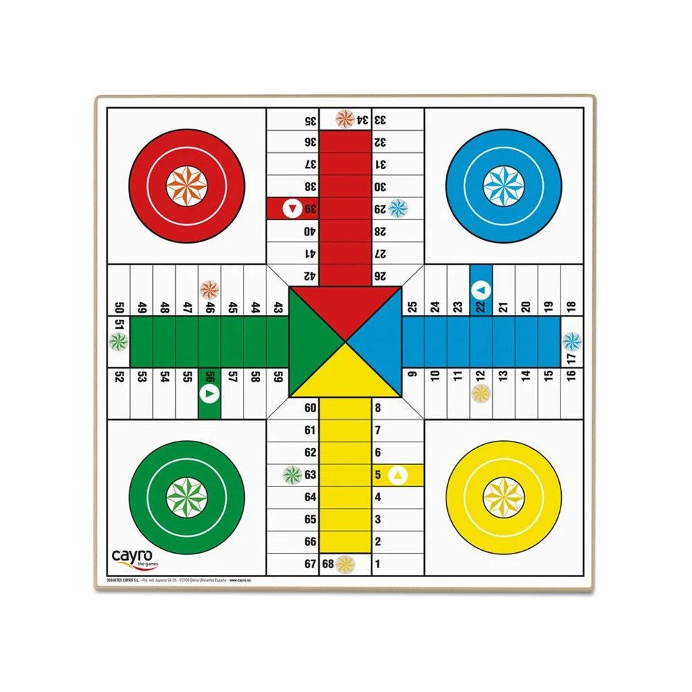 Parchis board - wooden goose 33x33 cm (cayro t-135)
