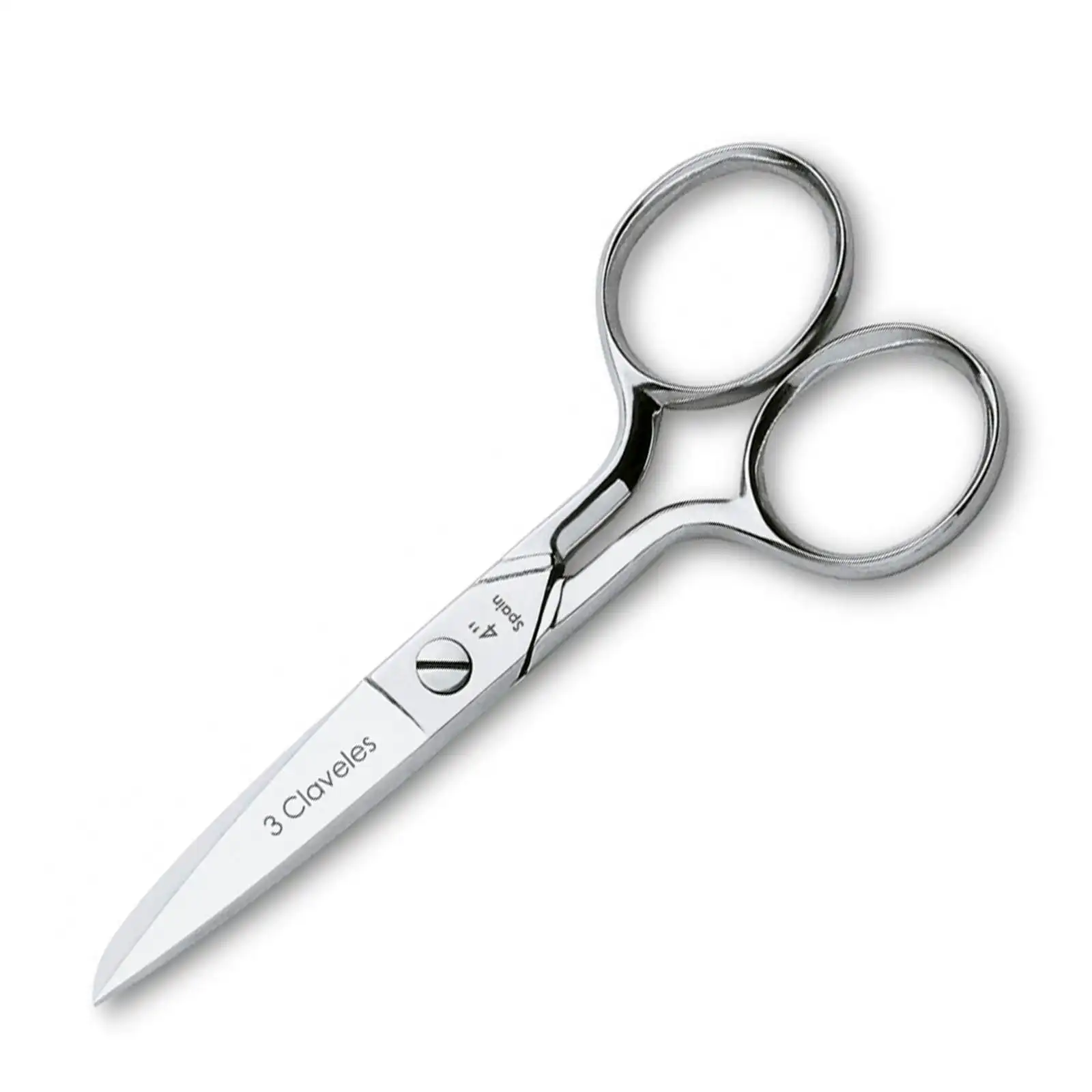3 Claveles - Tijeras de Costura Profesionales Tipo Castellanas, Varios Usos, 10 cm - 4"