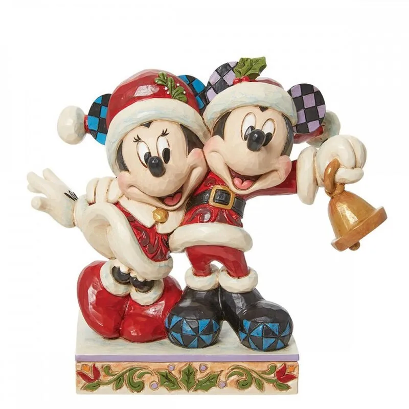 Disney mickey & minnie santa claus enesco figure