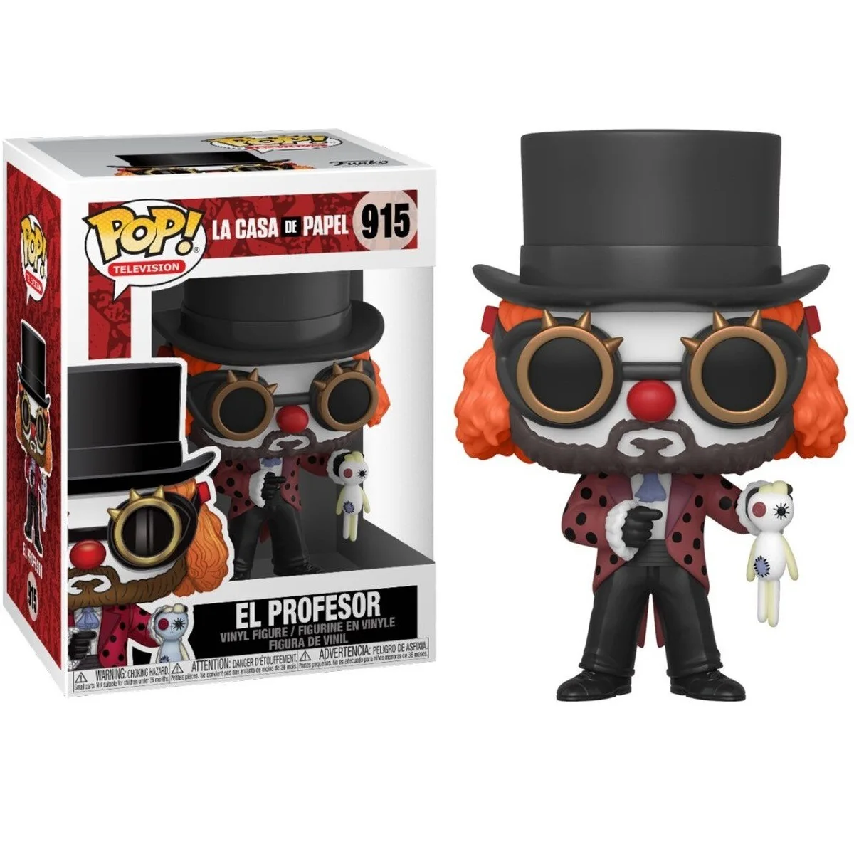 FUNKO POP! LA CASA DE PAPEL - EL PROFESOR (PAYASO), 44196, Nº915, TIENDA CON LICENCIA OFICIAL