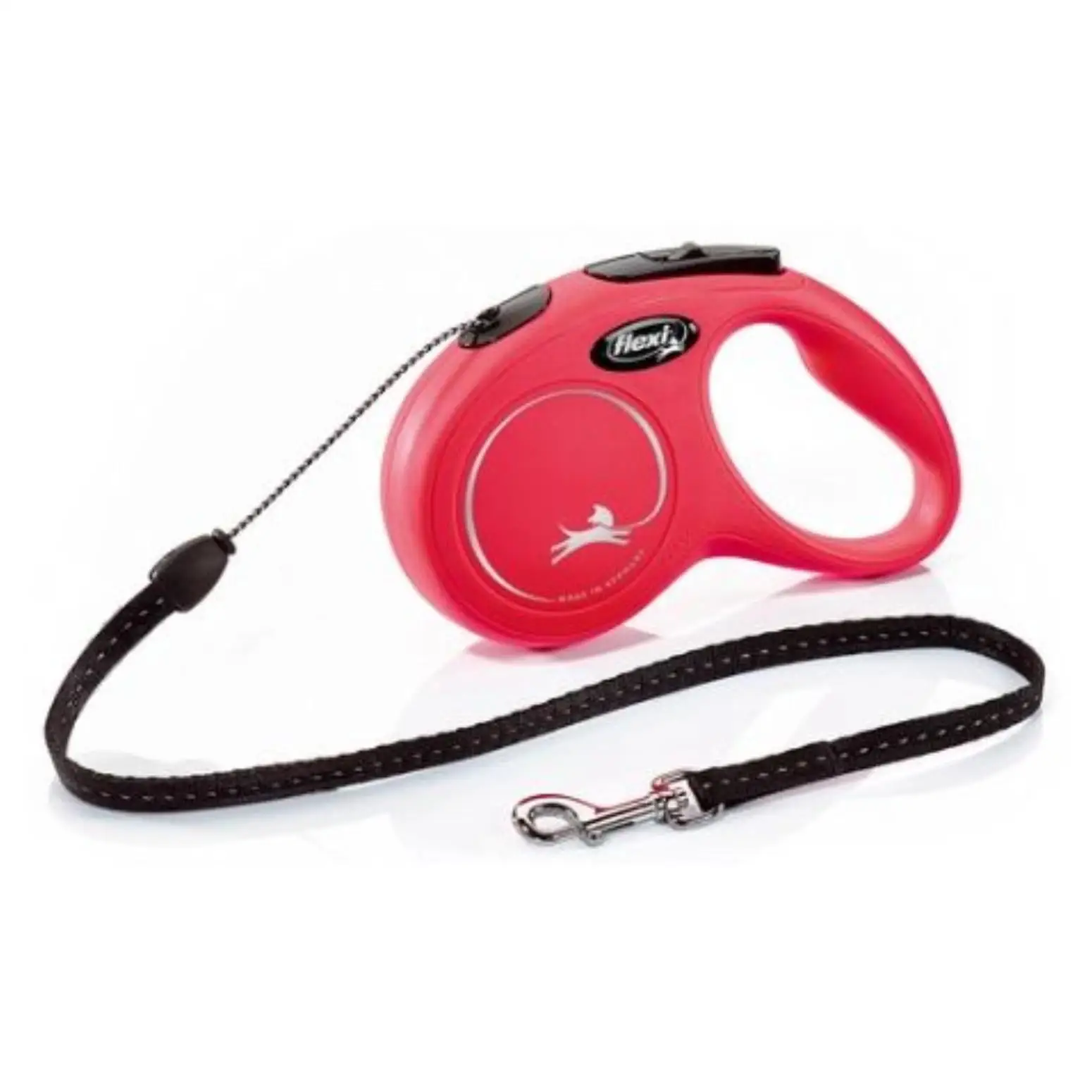 Flexi New Classic Guinzaglio Rosso con Corda per Cani - M