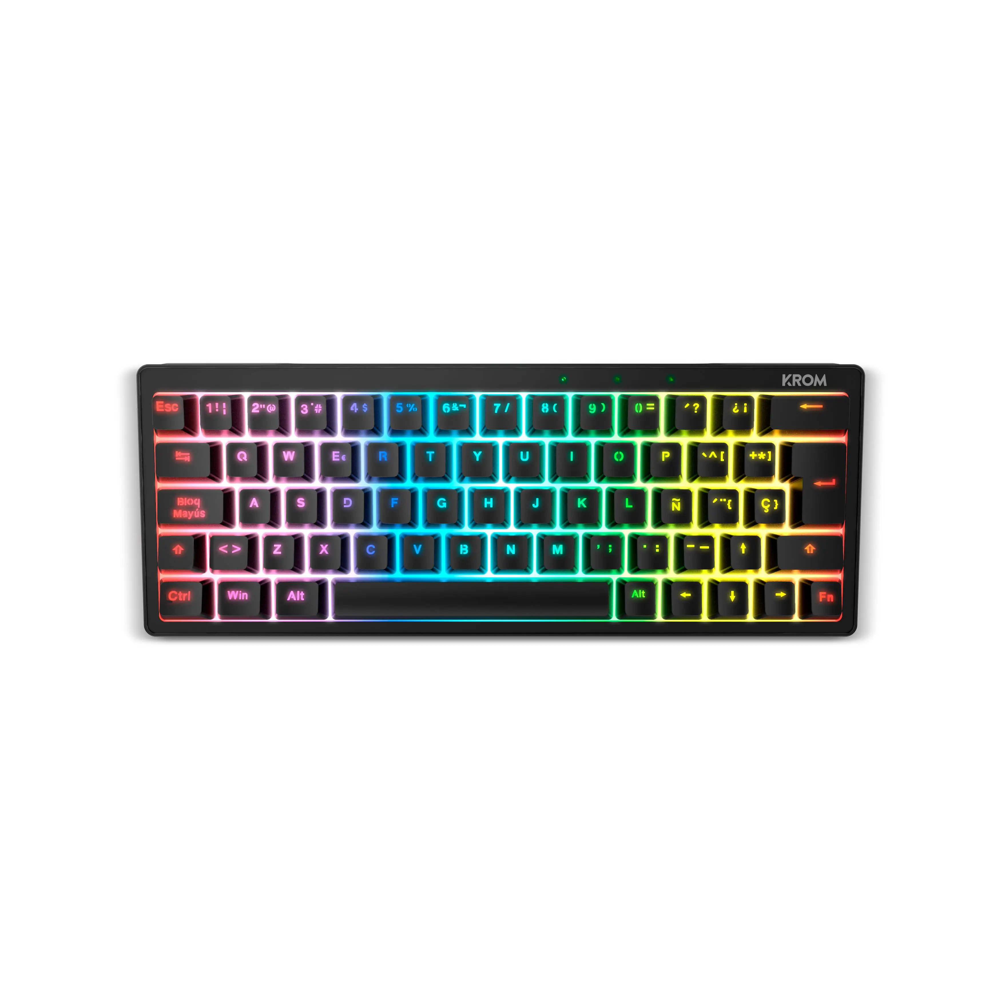 KROM KREATOR - Teclado Gaming mecánico, teclas retroilumniadas RGB con 20 efectos, switches Intercambiables, antighosting, compatible con