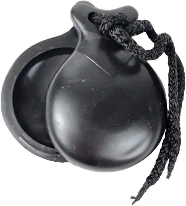 Spanish souvenir castanet, black color with typical spanish drawings. #4