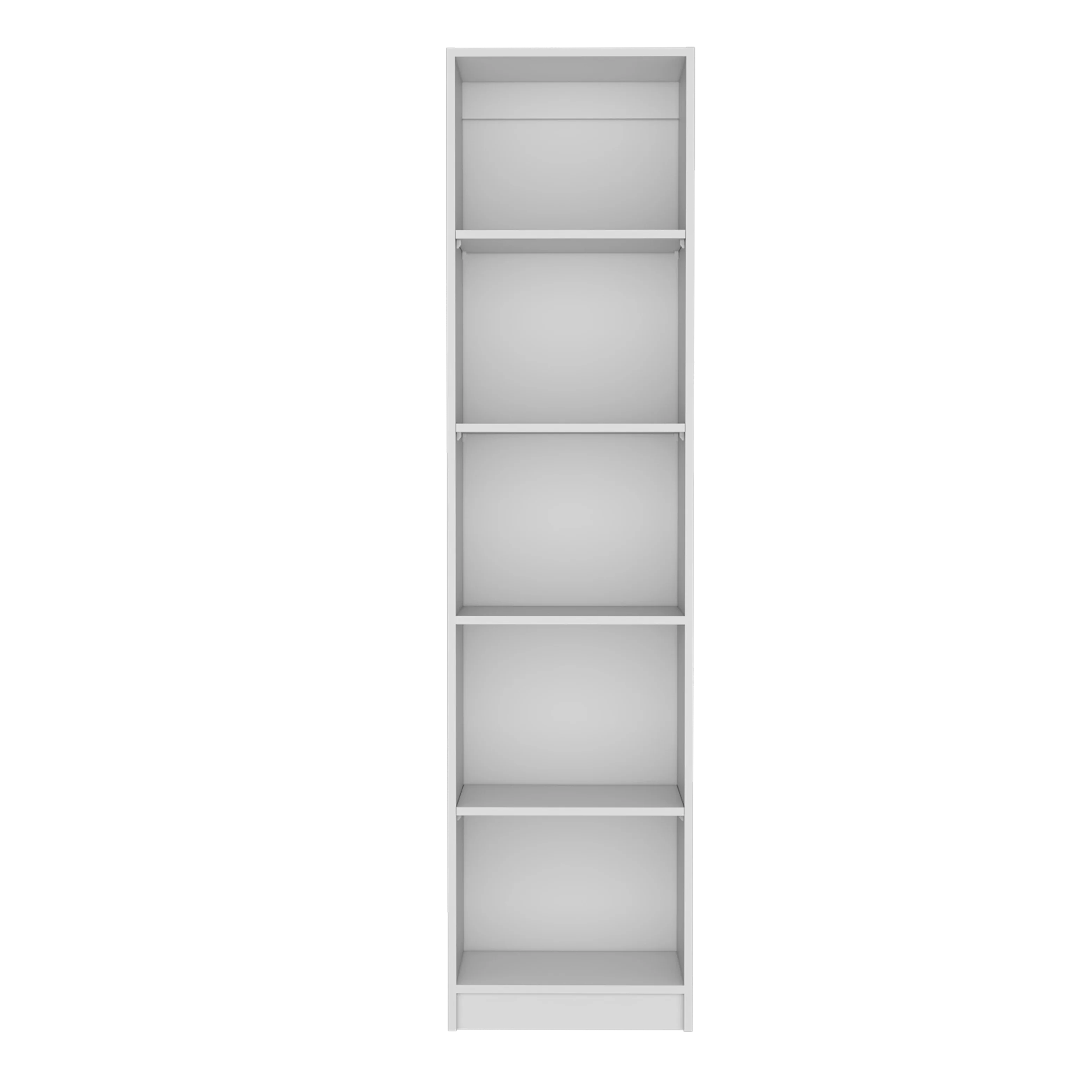 TUHOME Librería Home Xs con estantes de 5 niveles y diseño delgado Blanca