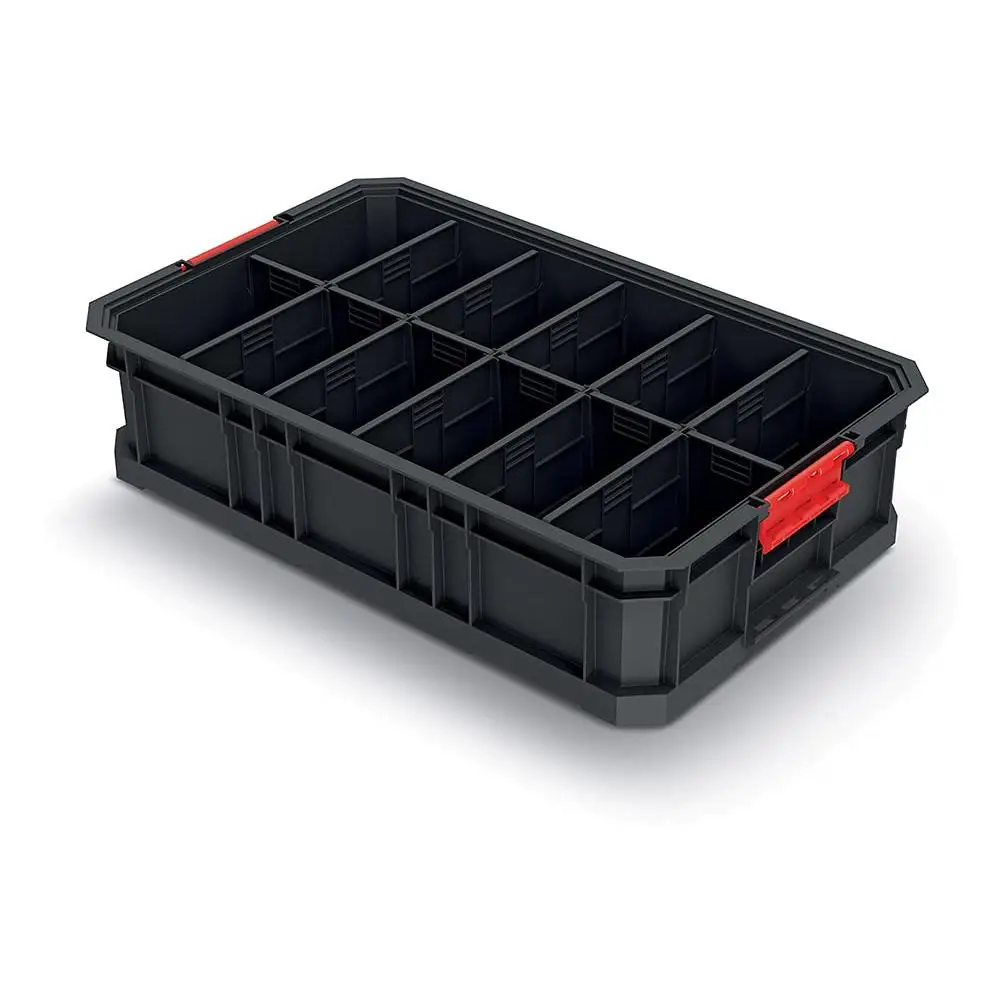 Caja de transporte modular con separadores, plástico, 520 x 327 x 125 mm