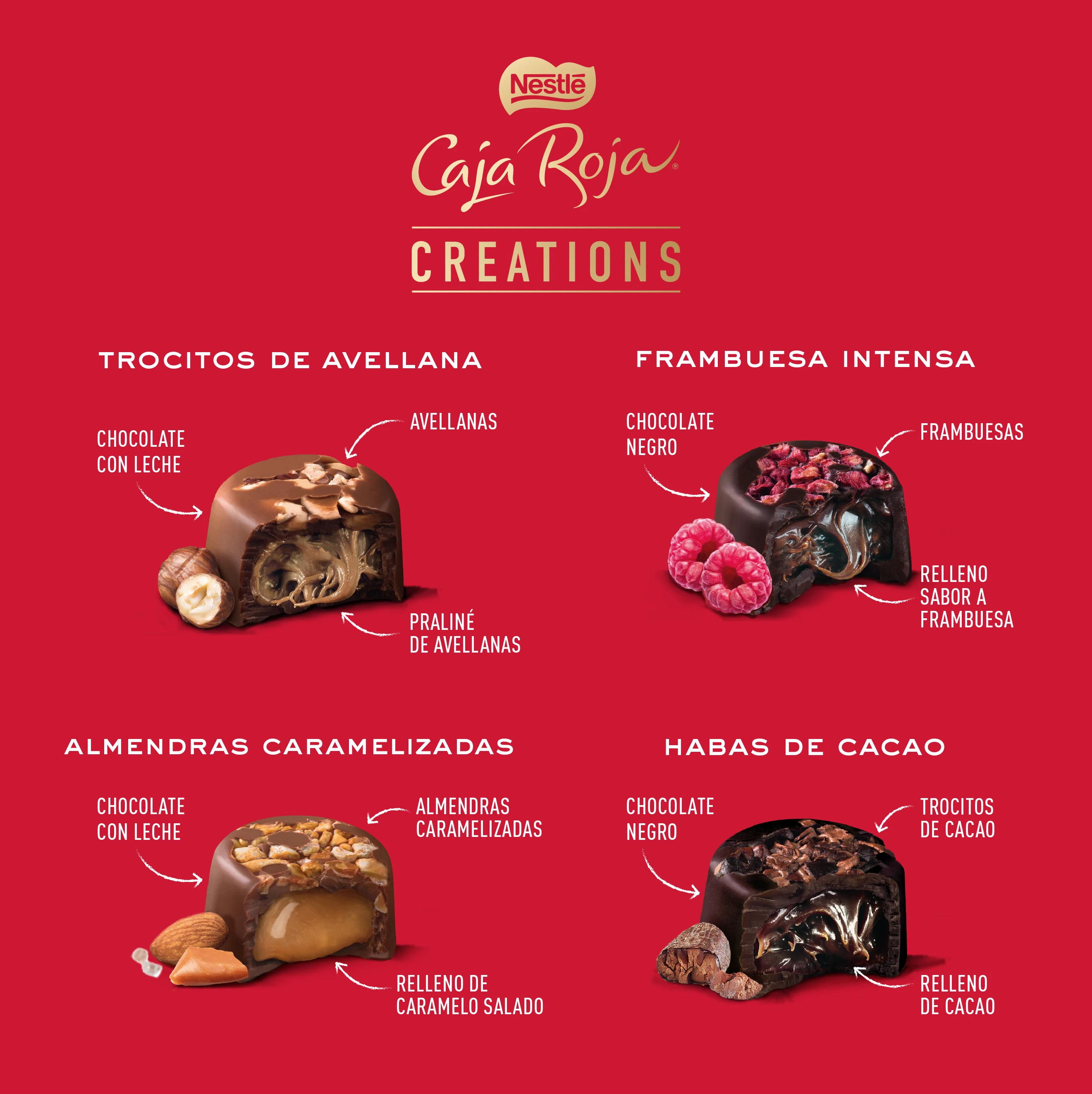 Nestle red box CREATIONS Chocolate chocolates-398g case | Unique experience with innovative flavors, Ideal for Chocolate lovers-3 piece Pack