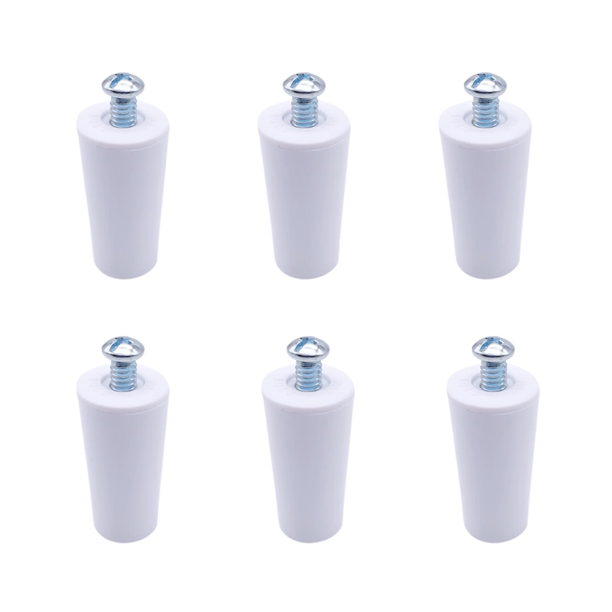 Gaviota  Topes persiana Blancos para 40mm, con Arandela y Tornillos, Lote de 6 Unidades