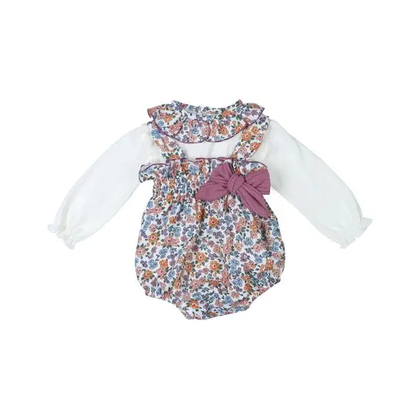 Conjunto 2 piezas peto tirantes bebé niña-30124-Tony Bambino