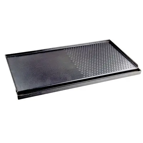 Plancha para asar Muvip para cocina portátil - zona de recogida de grasa - bordes antisalpicaduras - revestimiento antiadherente - ideal para cocinas portátiles de 2 quemadores - compatible con