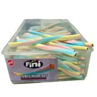 REGALIZ SABOR YOGURT Y MORA MULTICOLOR RAINBOW FINI ESTUCHE 200 UNDS