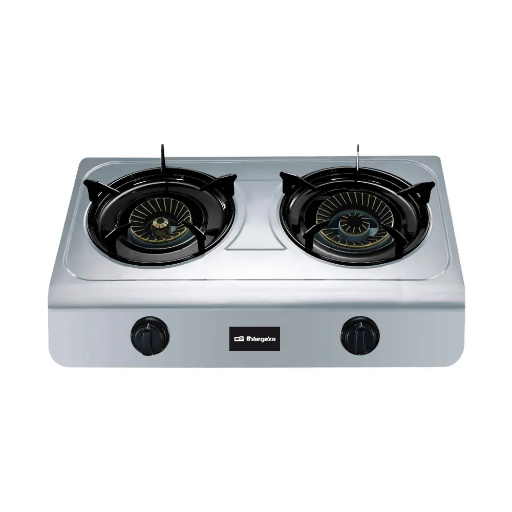 Orbegozo hornillo de gas FO 2700, gas butano/propano, 2 quemadores, uso exterior