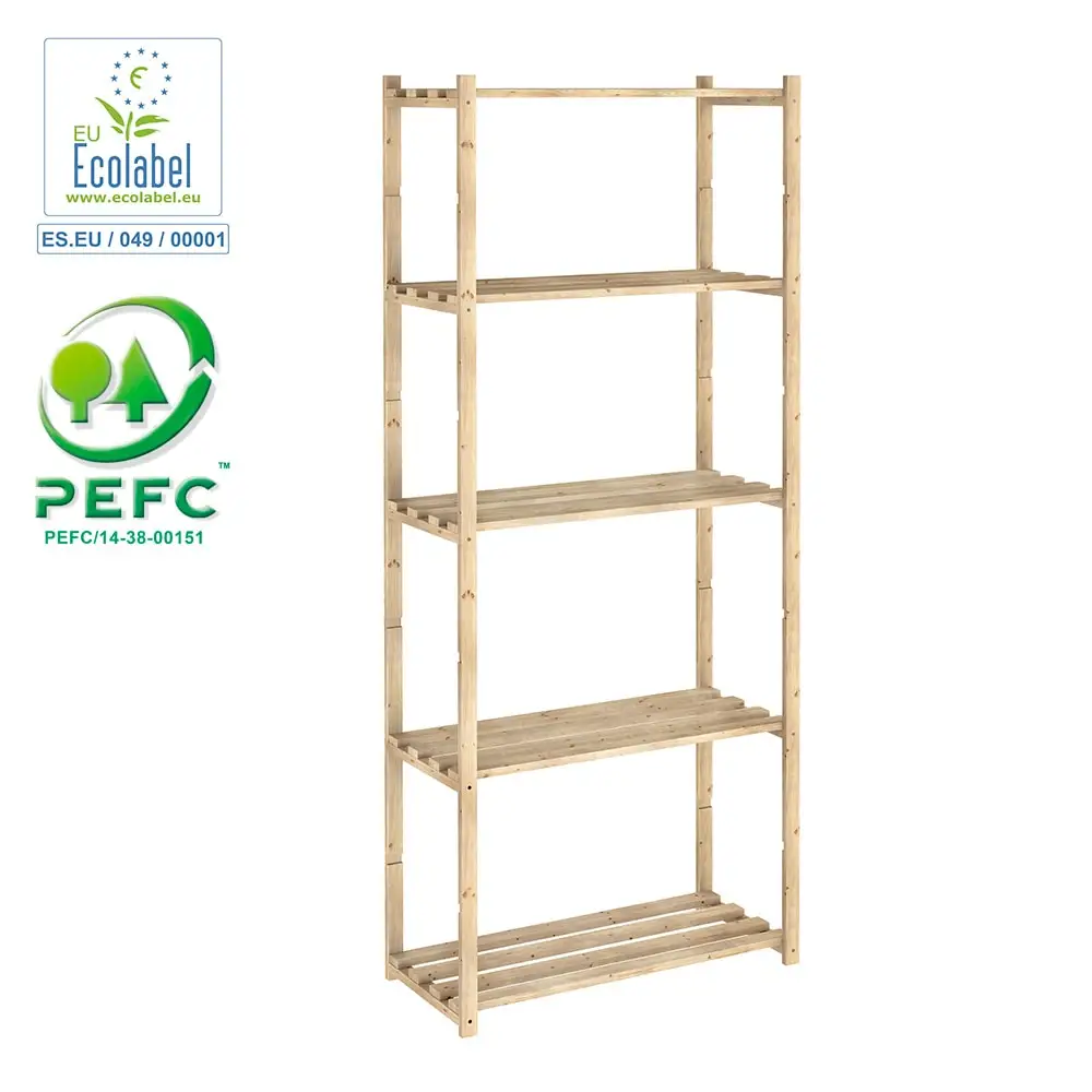 Estanteria pino serie natura sin barniz 100% pefc cert astigarraga