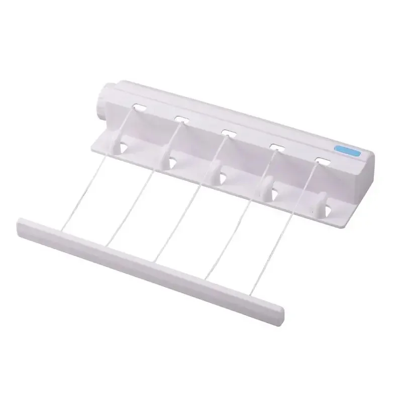 Tendedor Retráctil Portátil ,de pared ,Tendedor extensible de 5 cuerdas ,líneas ajustables ,retractables , Colgador de ropa fijo, Automático -3,6 m