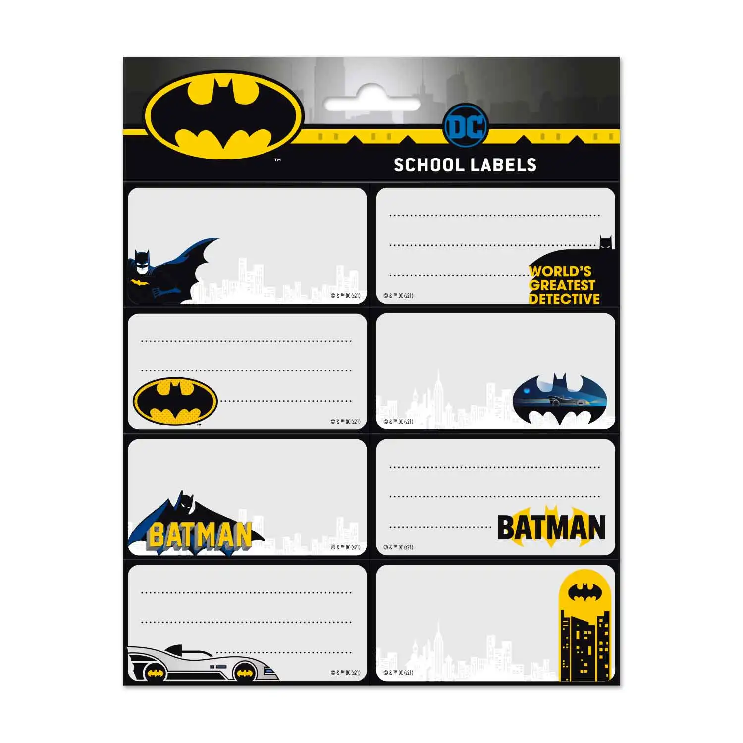 Etiquetas adhesivas dc comics batman