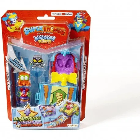 SuperThings Kazoom Kids series 8 Blister 4 figures + Kazoom Slider + Super Ramp - Magicbox PST8B416IN00