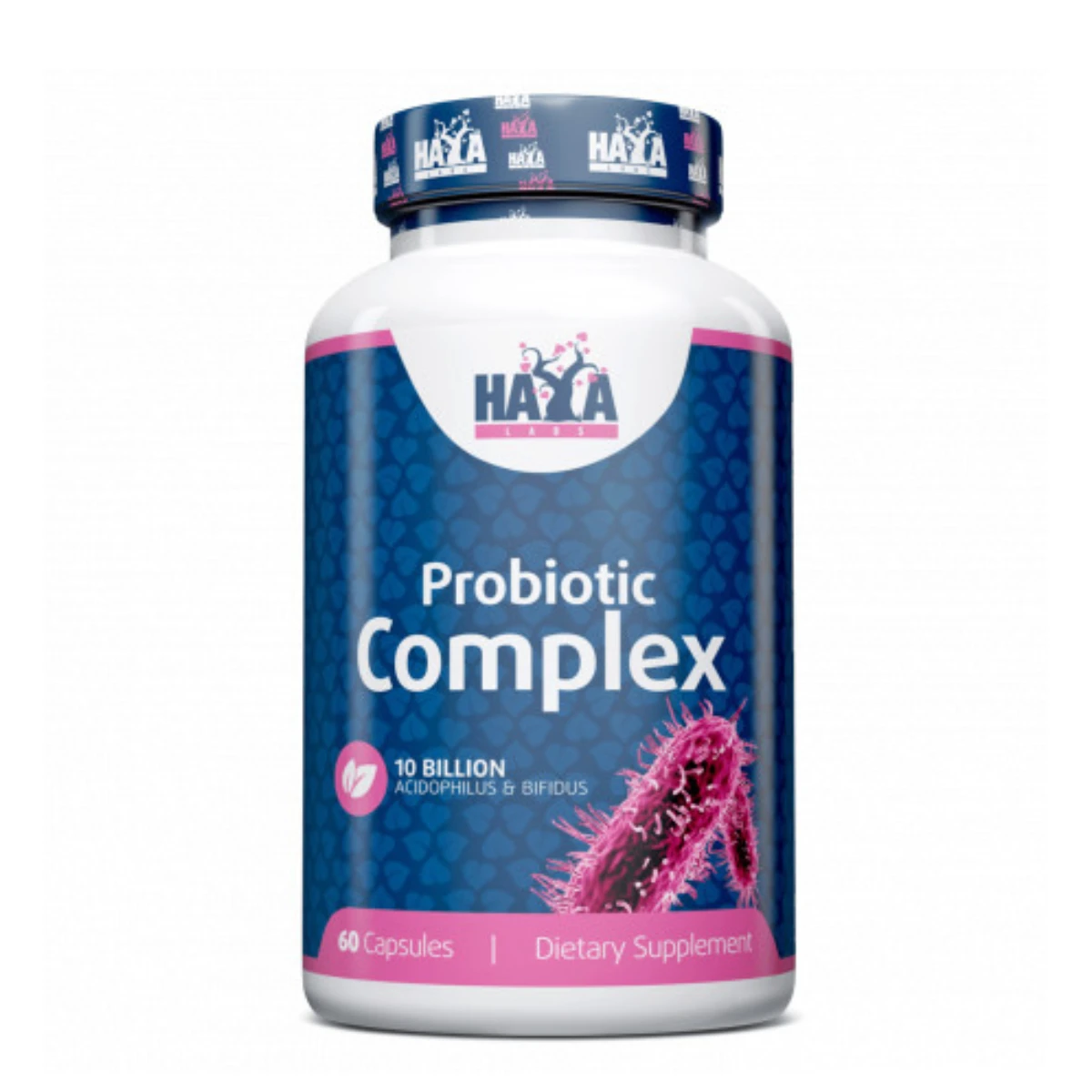 Haya Labs Probiotic Complex (10 Billones Acidophilus y Bifidus) - 60 caps.