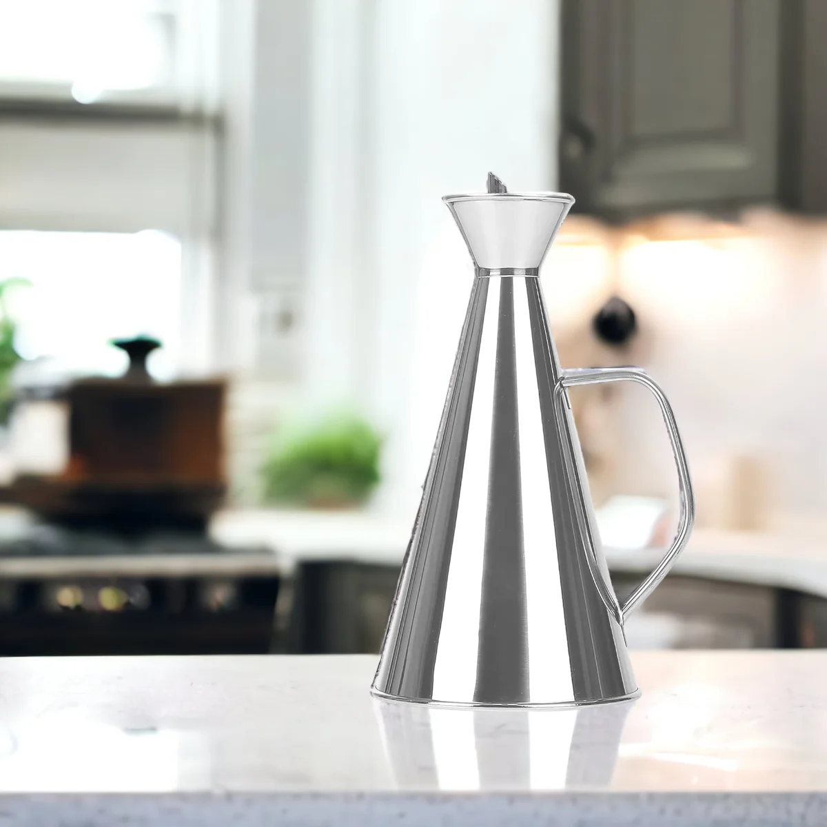 DISTRIBUX Stainless Steel Antidrip System Oil Dispenser Stylish Oil Dispenser 250 ml, 500 ml, 750 ml and 1000 ml