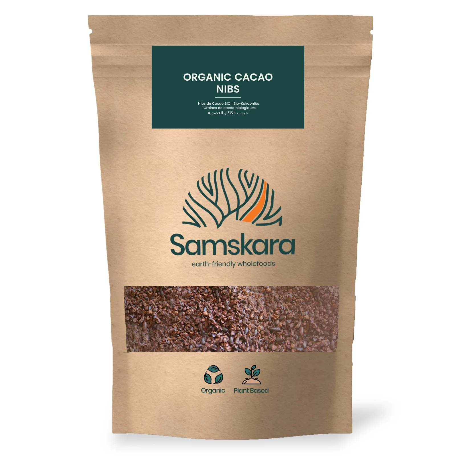 NIBS DE CACAO  Crudo  Orgánico BIO  + Magnesio, Hierro, Potasio, Manganeso  Samskara (1kg)