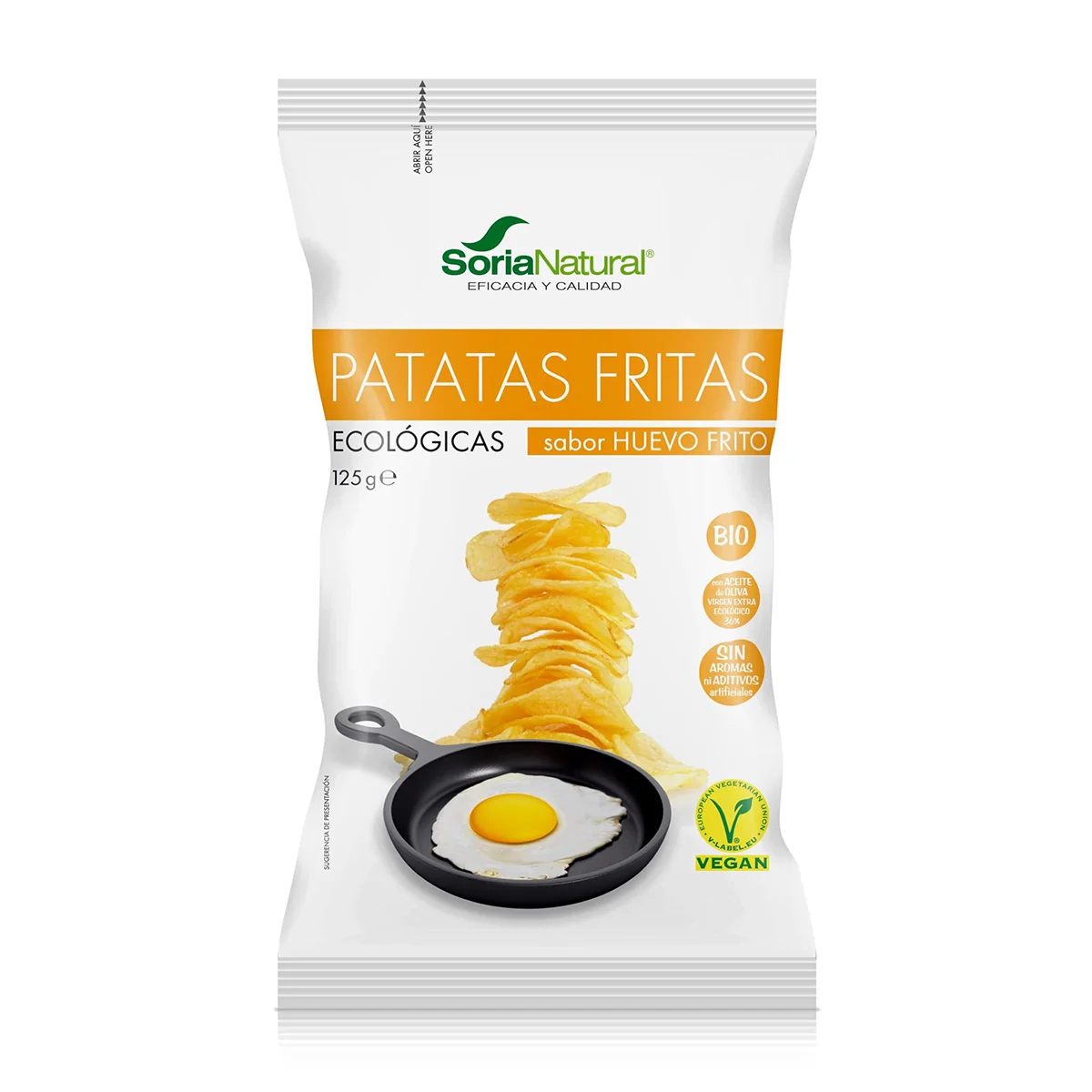 Organic potato chips Natural Soria fried egg flavor 125g.