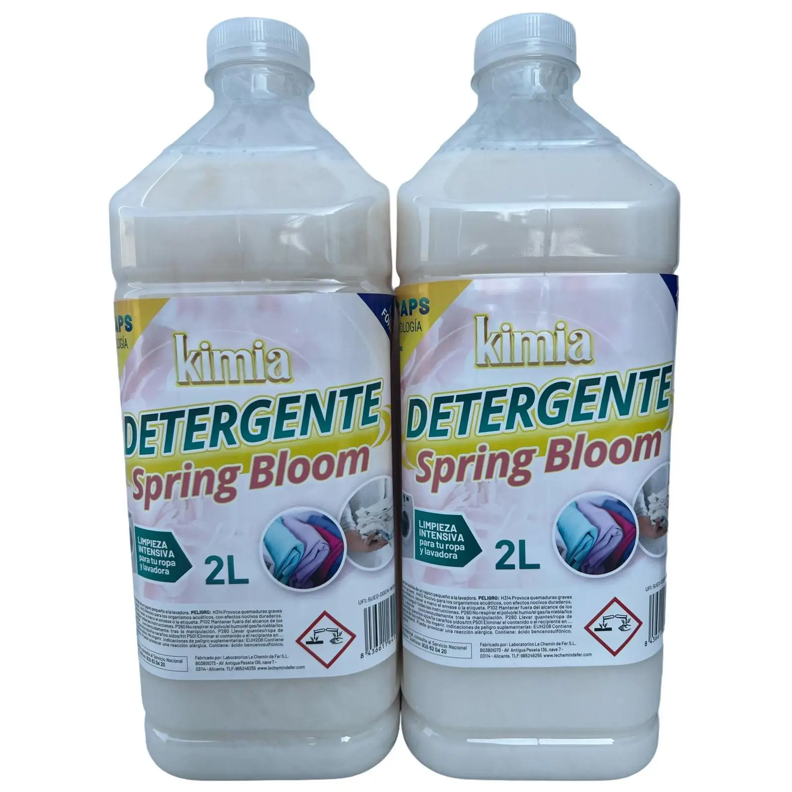 DETERGENTE CONCENTRADO LAVADORAS KIMIA PACK 2 SPRING BLOOM 2kg 35 lavados