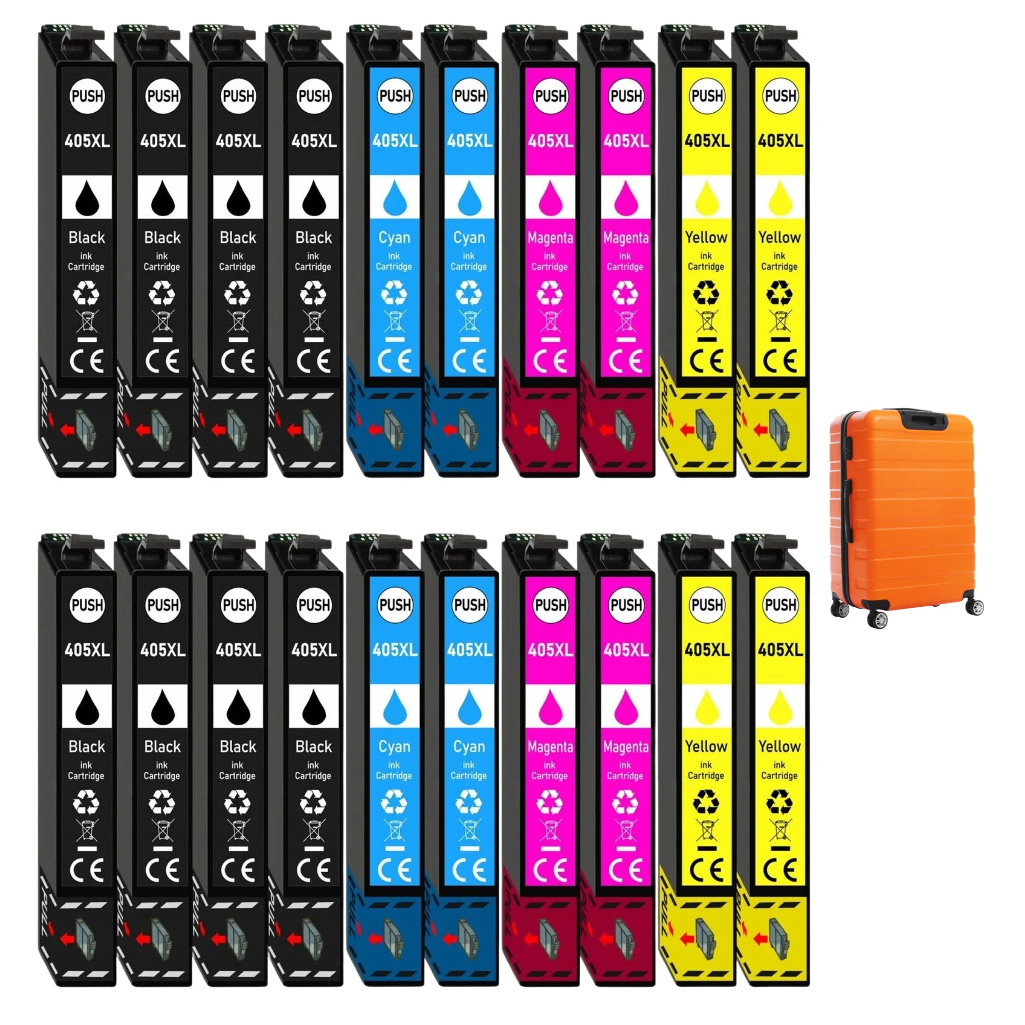 20 Cartuchos compatibles Epson 405XL  WF-3820DWF WF-3825DWF WF-4820DWF WF-4825DWF WF-4830DTWF WF-7830DTWF WF-7835DTWF WF-7840DTWF Epson Workforce Pro WF-7830DTWF WF-4820DWF WF-3820 WF-7840DTWF