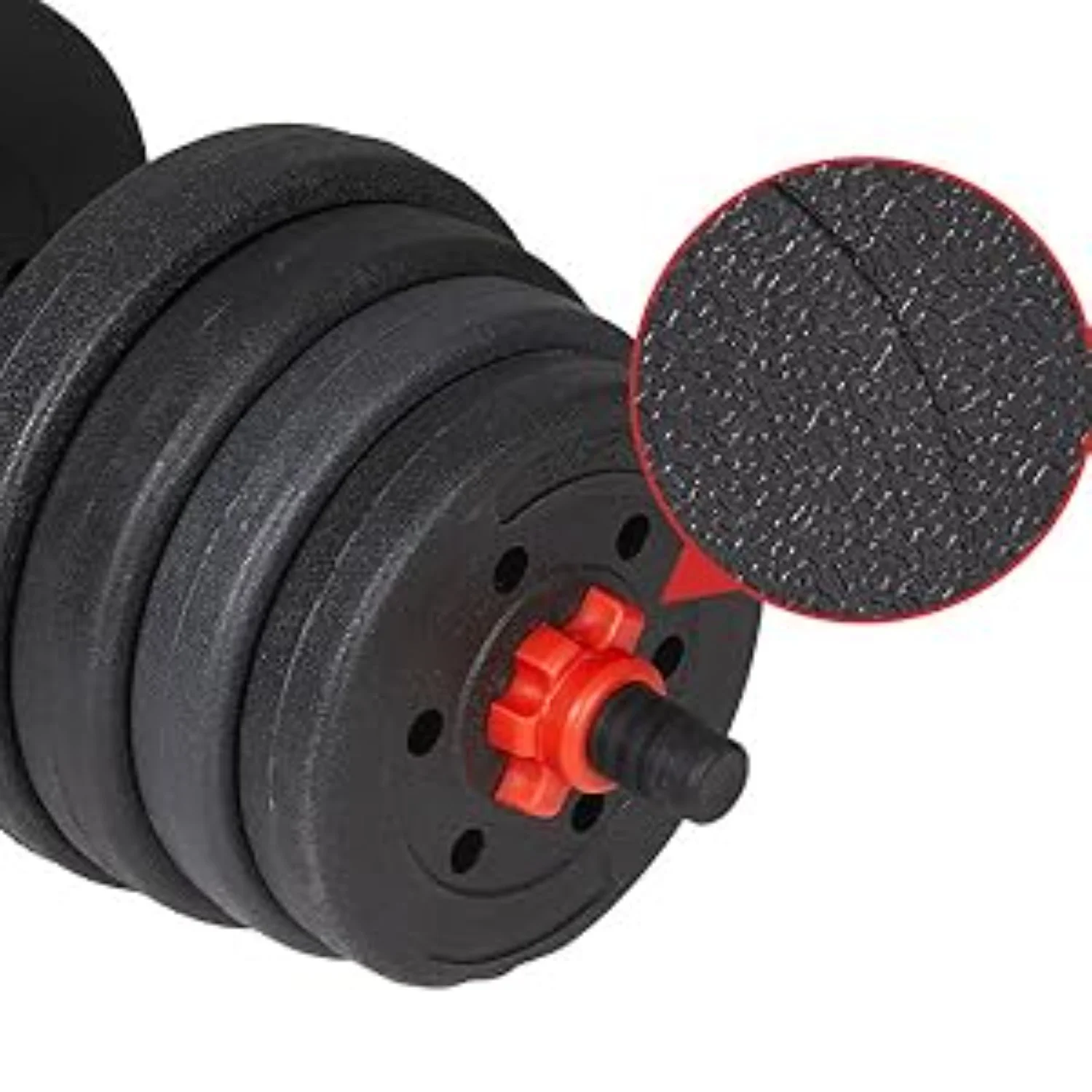 DECODEKO 30kg Adjustable Dumbbells Set with Anti-Slip Grips for Home Gym - 2-in-1 Functionality to Transform into Barbells, Ideal for Full-Body Workouts and Space Optimization.