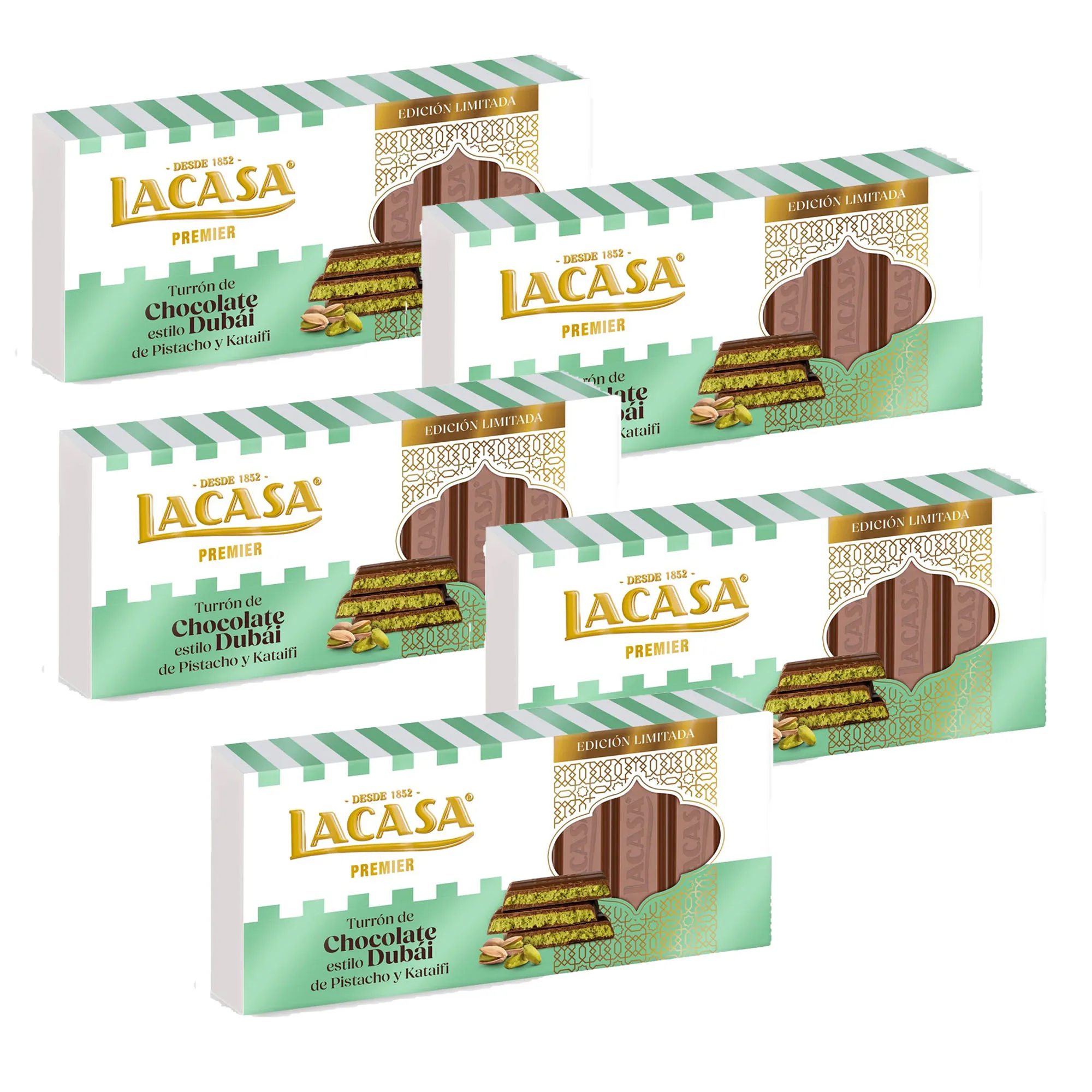 Pack de 5 turrones Lacasa de diferentes sabores.Perfecto para estas navidades.