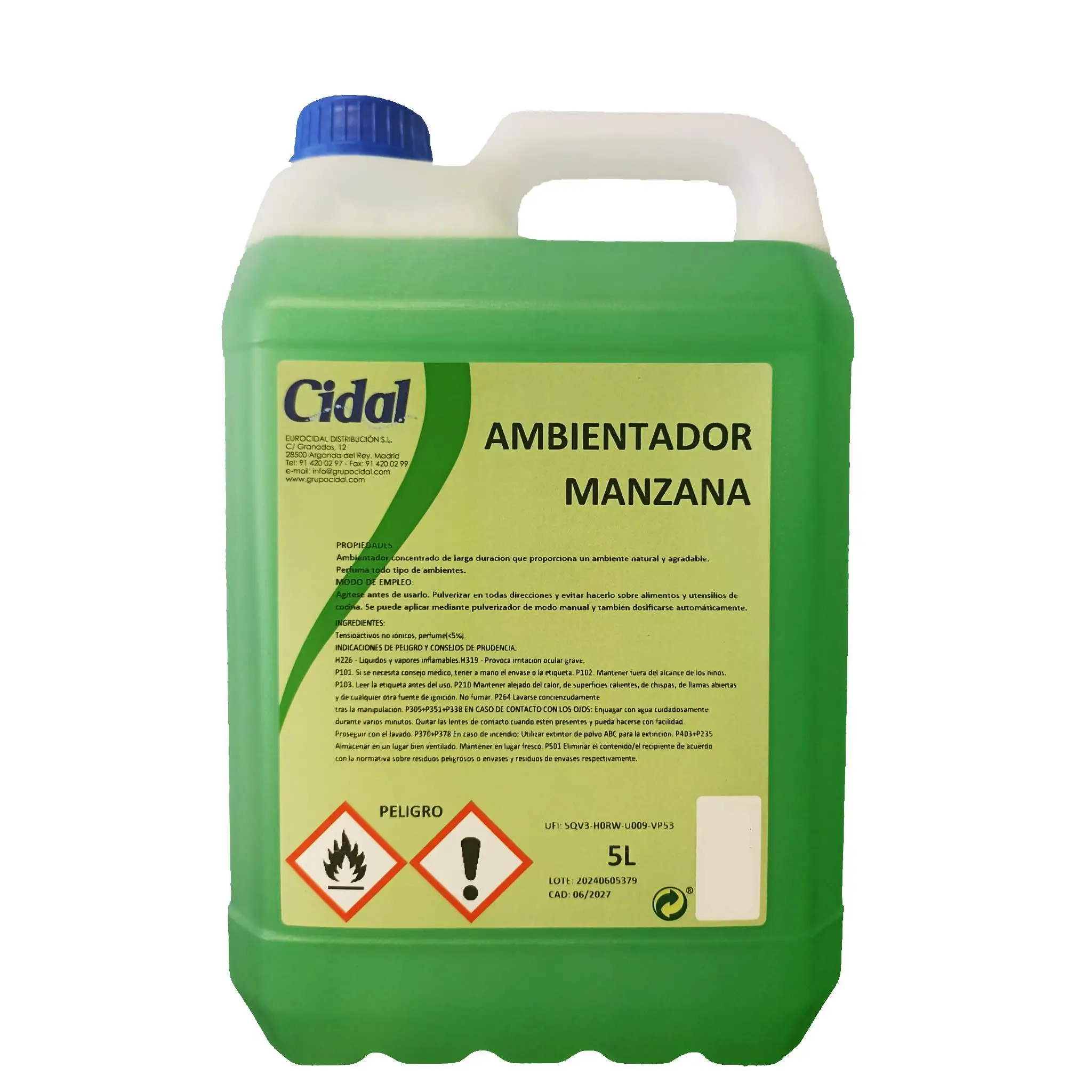 CIDAL Ambientador Manzana 5L - Perfume para Ambientes