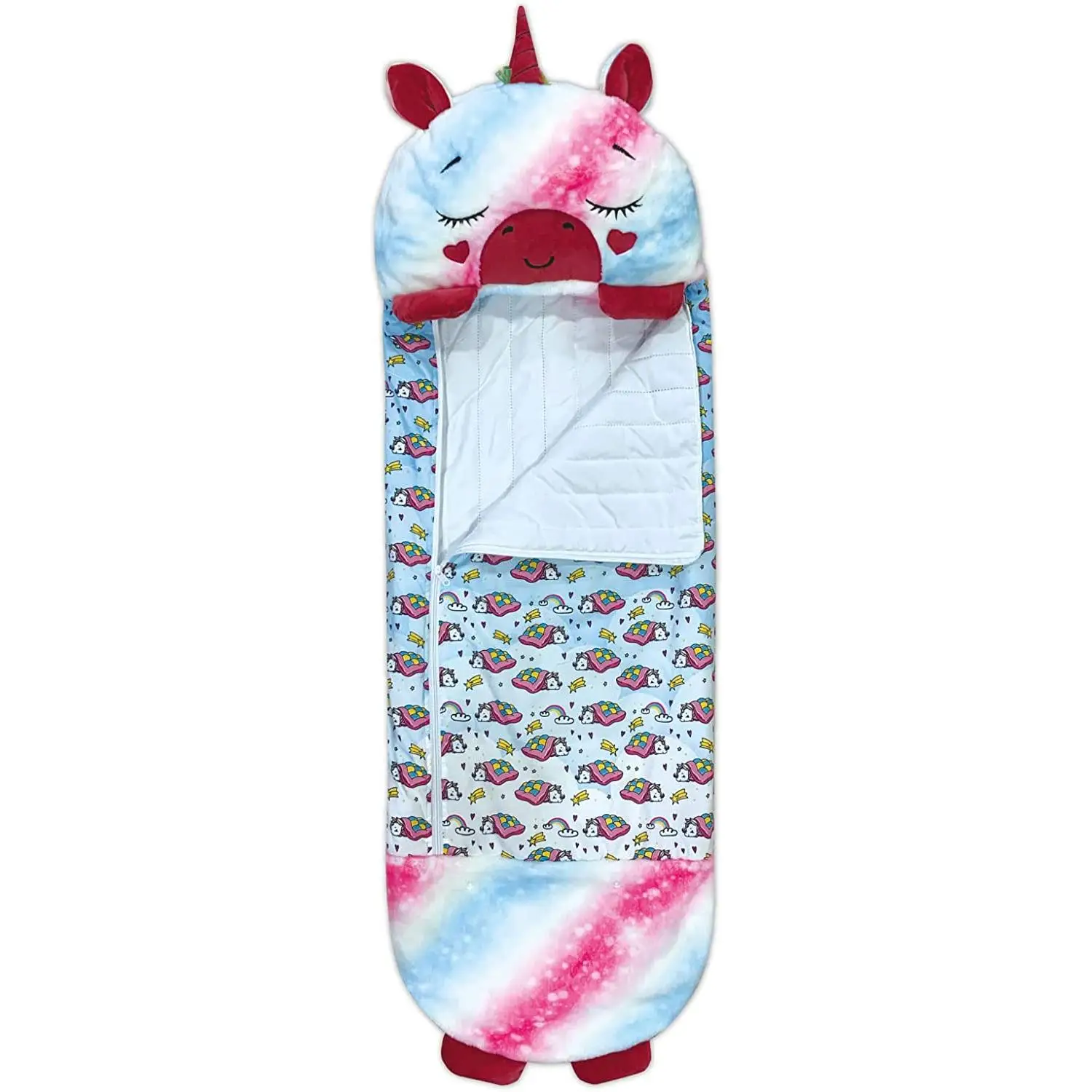 Saco de dormir para niños, almohada de peluche Convertible 2 en 1, saco de dormir de dibujos animados para regalo de cumpleaños suave y cálido para bebés, niños y niñas, amigos de ensueño
