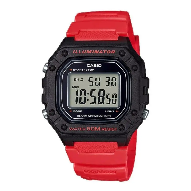Casio W-218H-4BVDF Sports Digital Watch 50M Waterproof Alarm Stopwatch LED Light