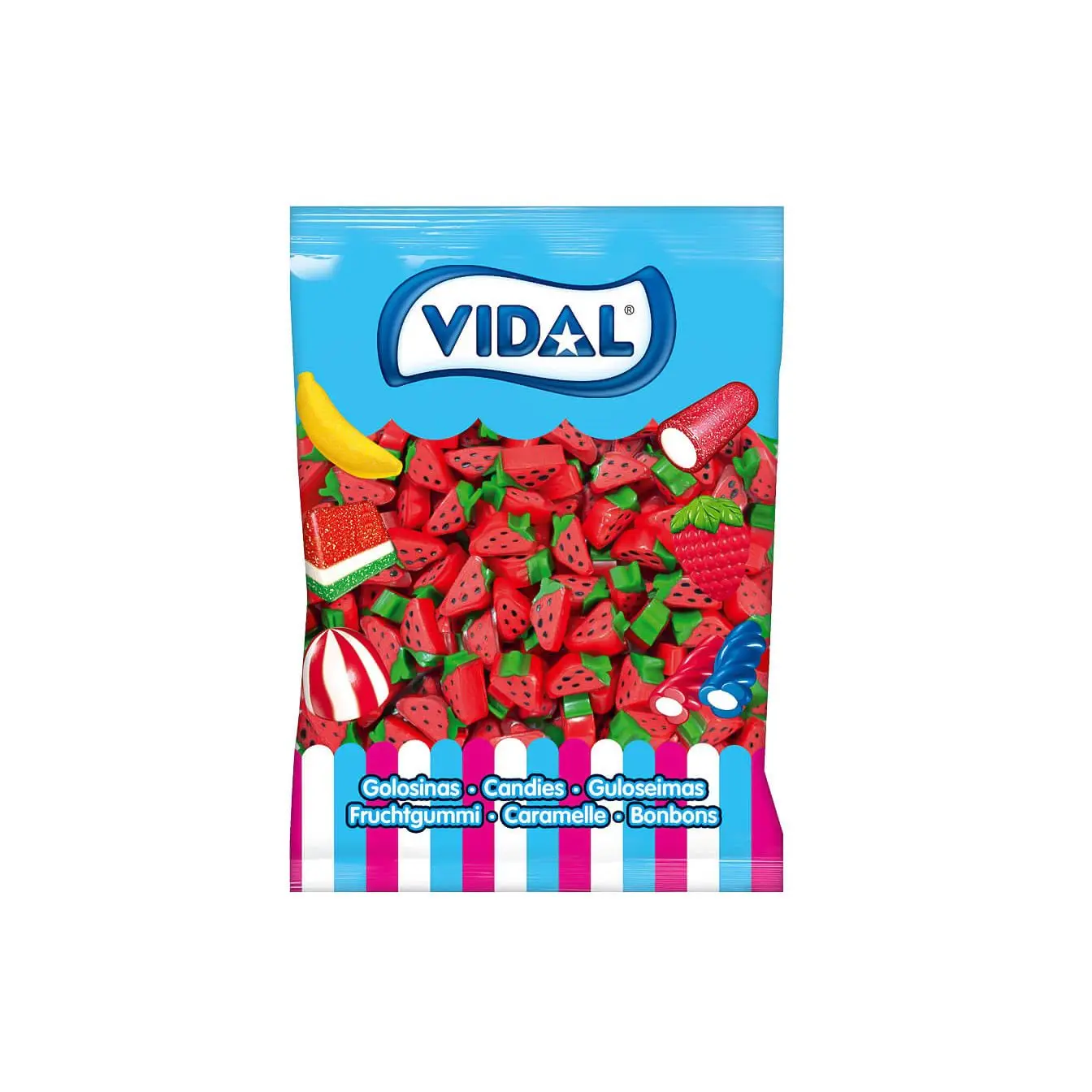 Lival strawberries licorice Bites-250 bag-gummies, sweets